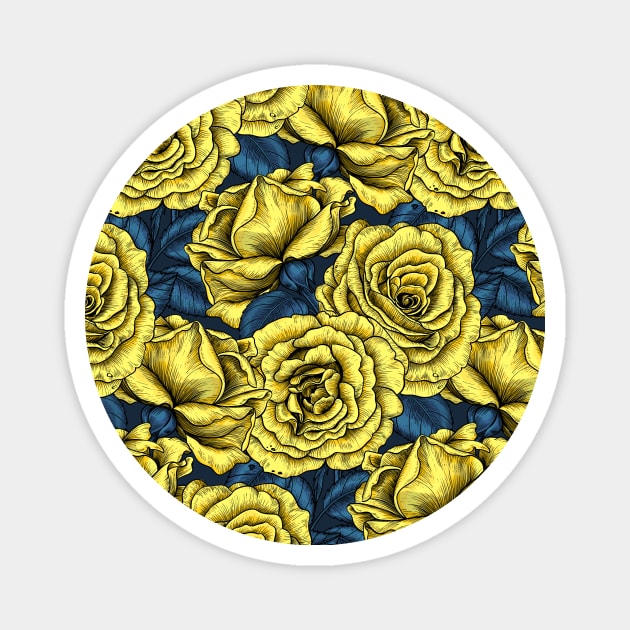 Yellow roses Magnet by katerinamk